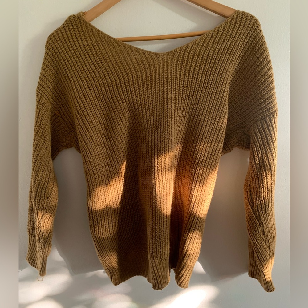 Brown knit sweater